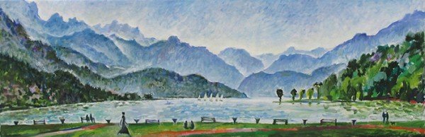 Lake Annecy40x120cm - 2011
