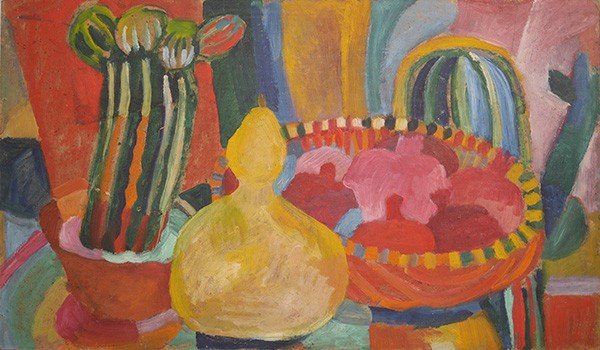Fruits, a calabash and cacti 235x60cm - 1985